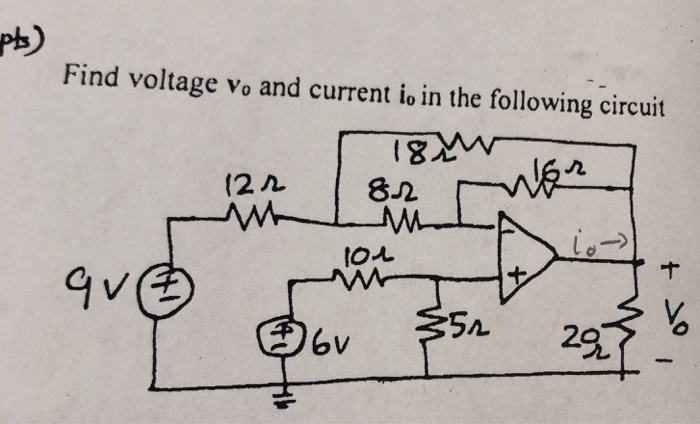 Solved Find voltage vo and current io in the following | Chegg.com