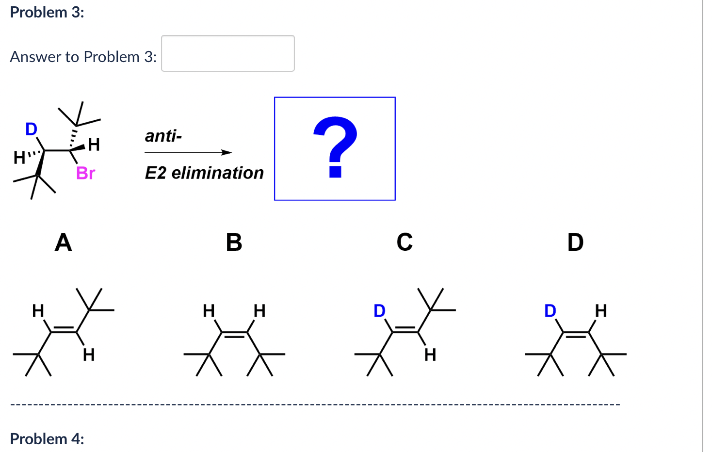Solved Please predict the of each E2 elimination(04)