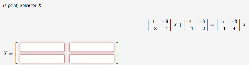 Solved Show me the steps to solve (1 ﻿point) ﻿Solve for x... | Chegg.com