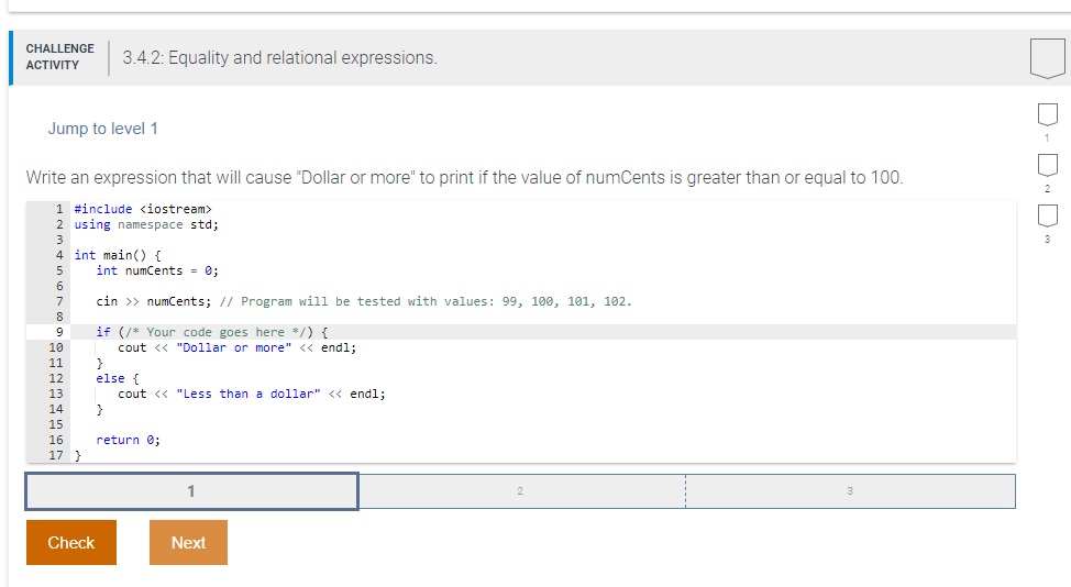 Solved Challenge Activity 3 4 2 Equality And Relational