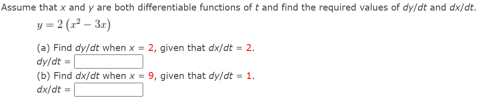 Solved Assume that x and y are both differentiable functions | Chegg.com