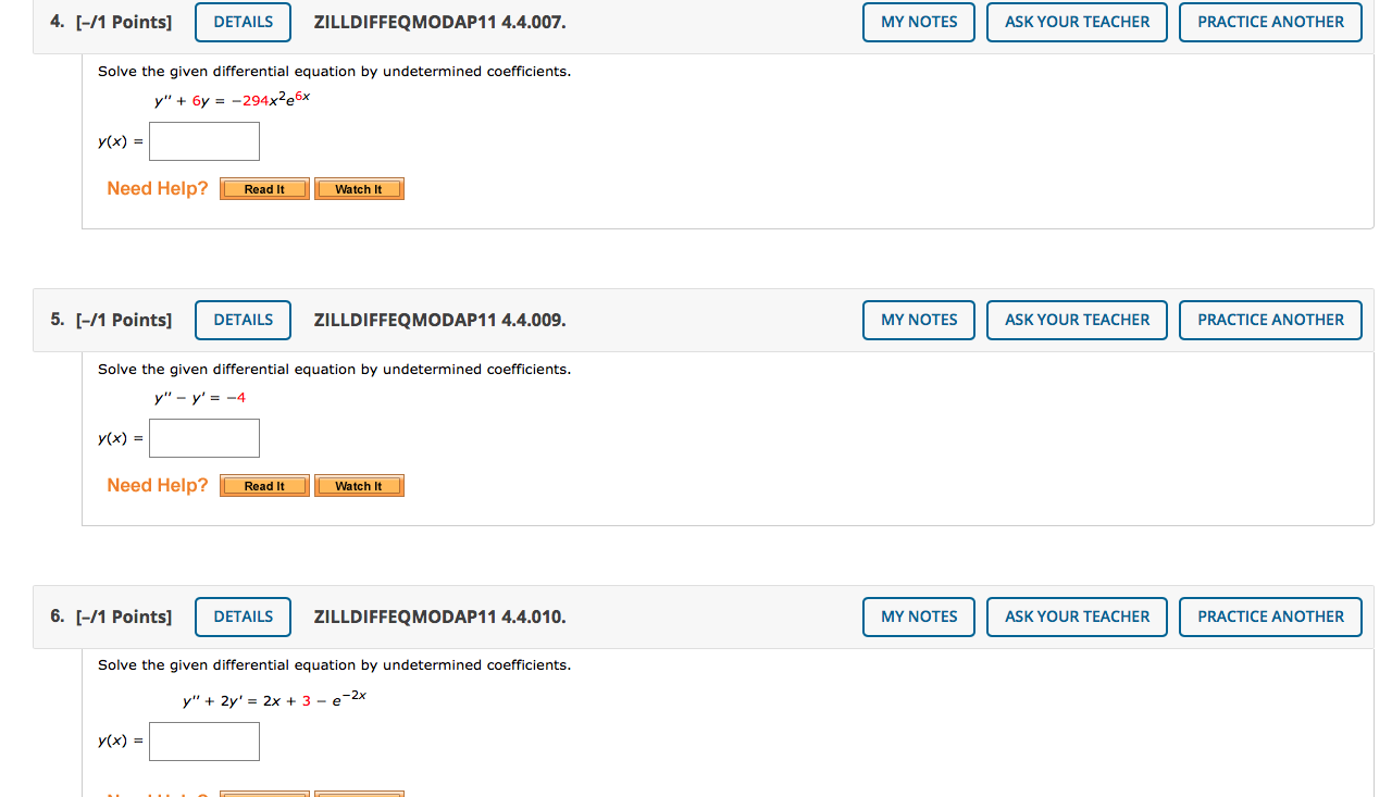 Solved 4. [-/1 Points] DETAILS ZILLDIFFEQMODAP11 4.4.007. MY | Chegg.com