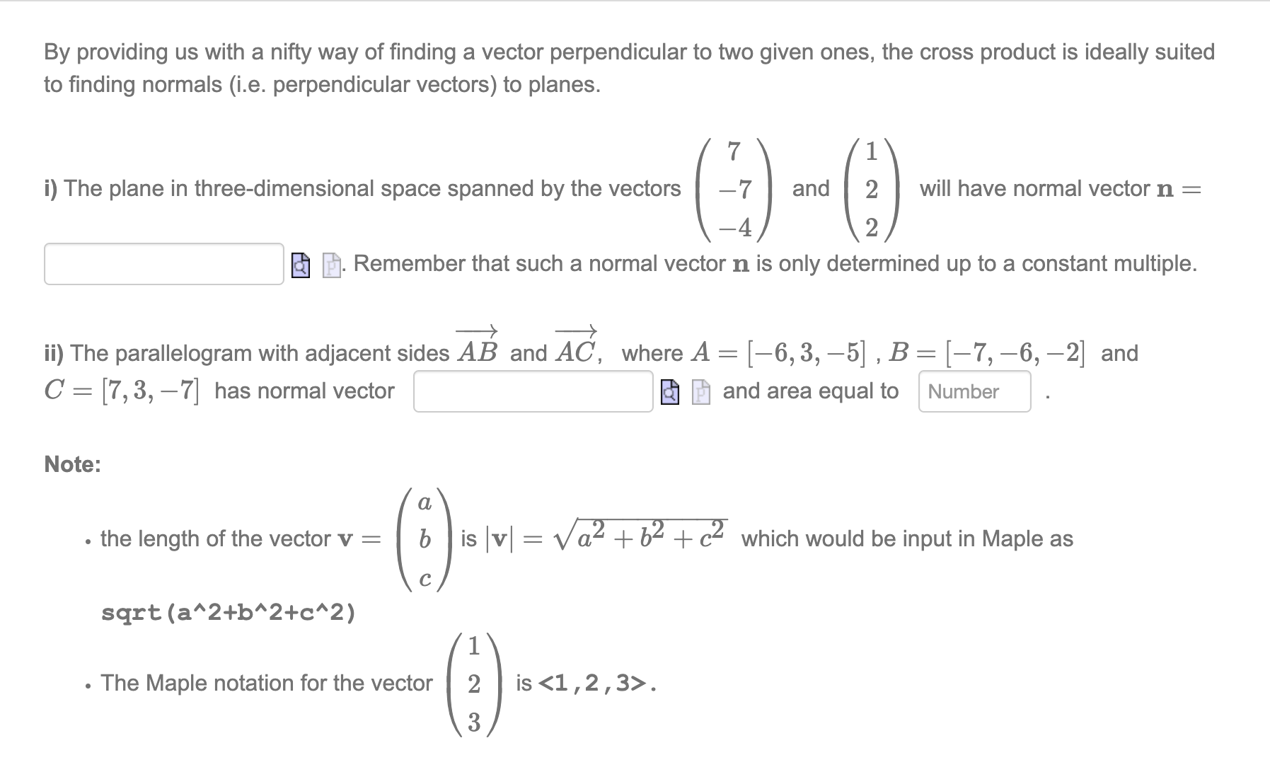 Solved By providing us with a nifty way of finding a vector | Chegg.com
