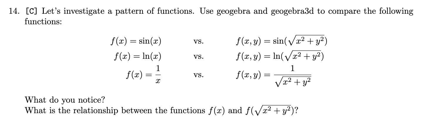 Solved Let’s investigate a pattern of functions. Use | Chegg.com