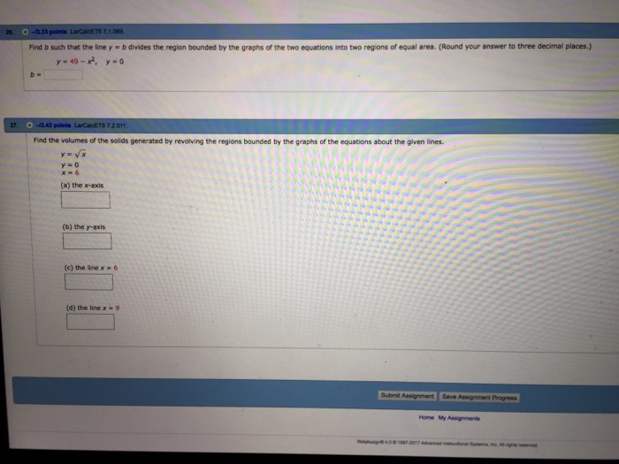 Solved 26. Find B Such That The Line Y B Divides The Region | Chegg.com