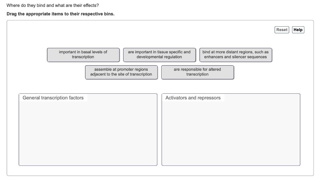Solved Where do they bind and what are their effects? Drag | Chegg.com