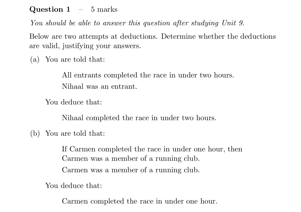 Solved Question 1 5 marks You should be able to answer this | Chegg.com