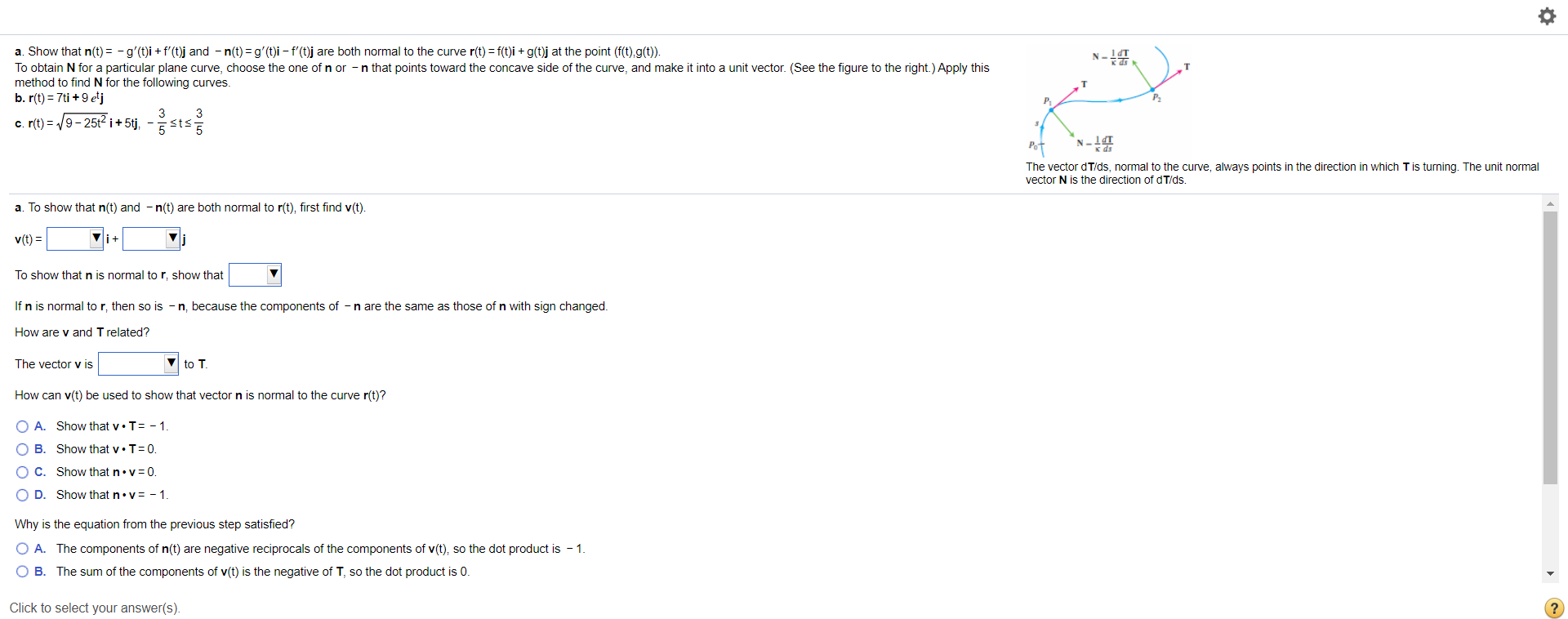 Solved N- a. Show that n(t)= - g'(t)i + f'(t)j and - n(t)=g' | Chegg.com