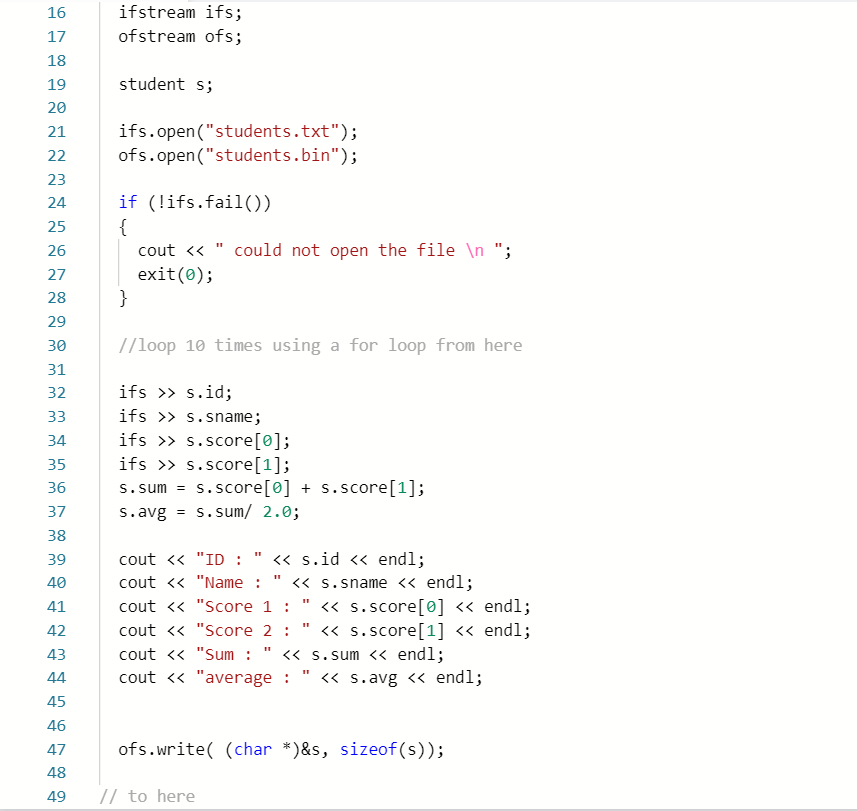 Solved I am coding in C++. I need to find a way to loop my | Chegg.com