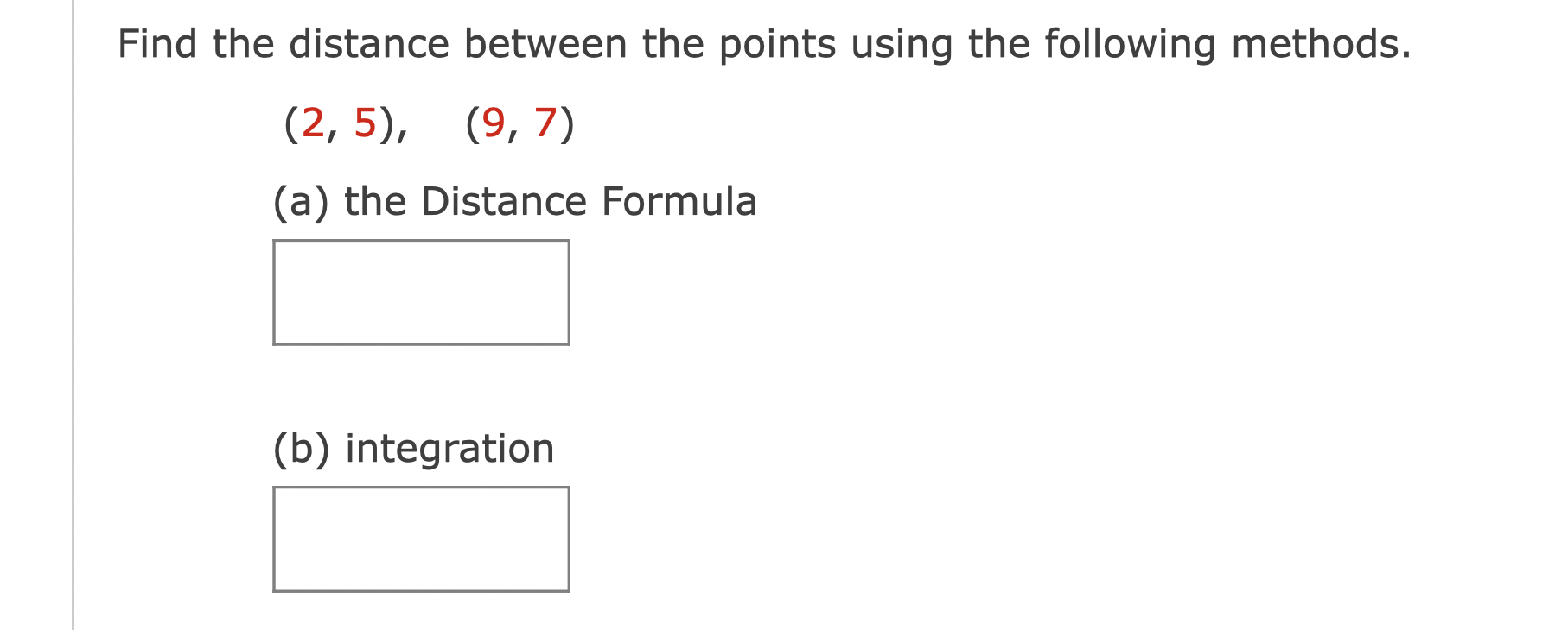 Solved Find the distance between the points using the | Chegg.com