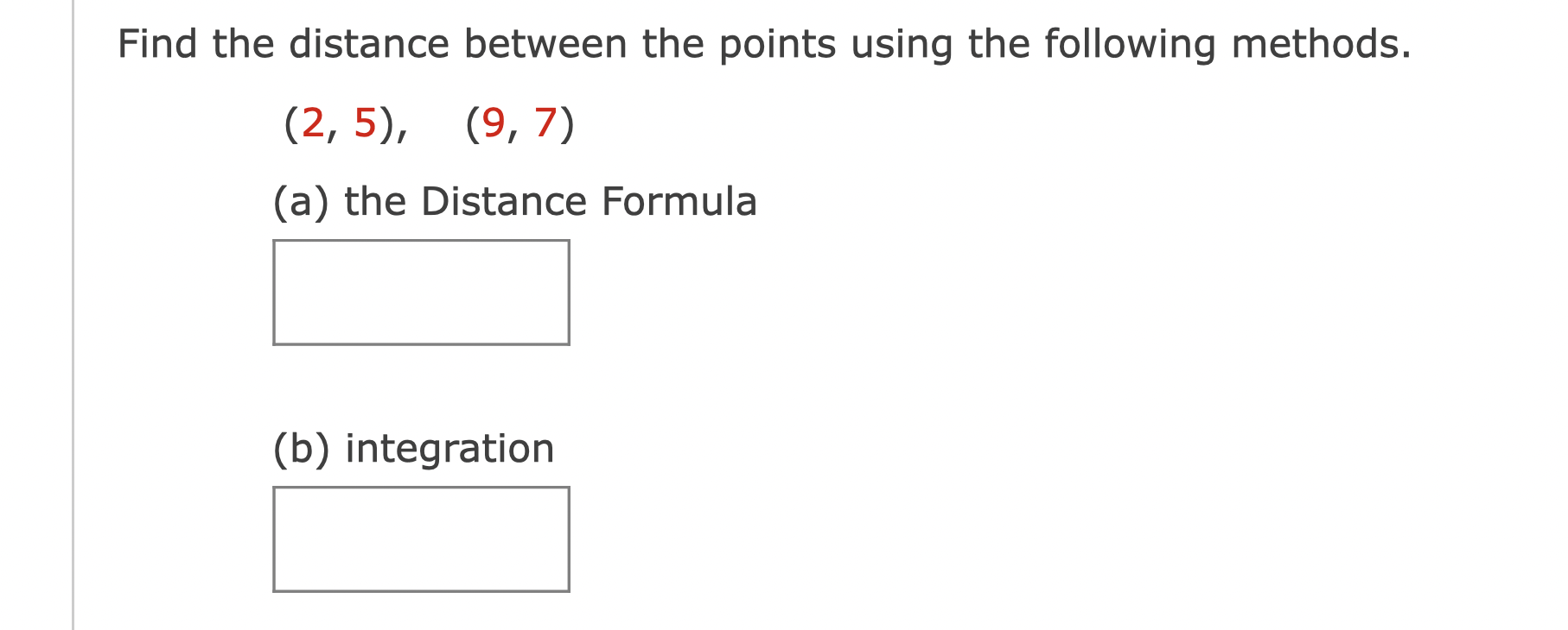 Solved Find The Distance Between The Points Using The | Chegg.com