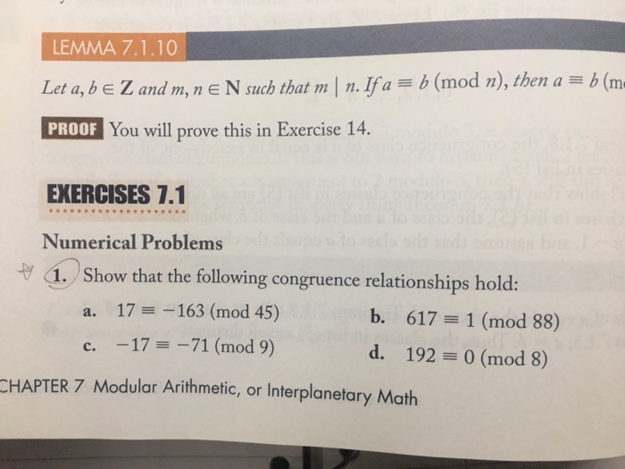 Solved Let A, B Element Z And M, N Element N Such That M | | Chegg.com