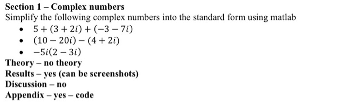 Solved Section 1 Complex Numbers Simplify The Following Chegg