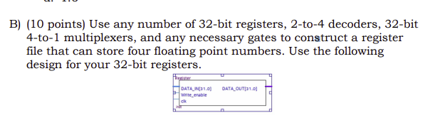 B 10 Points Use Any Number Of 32 Bit Registers Chegg Com