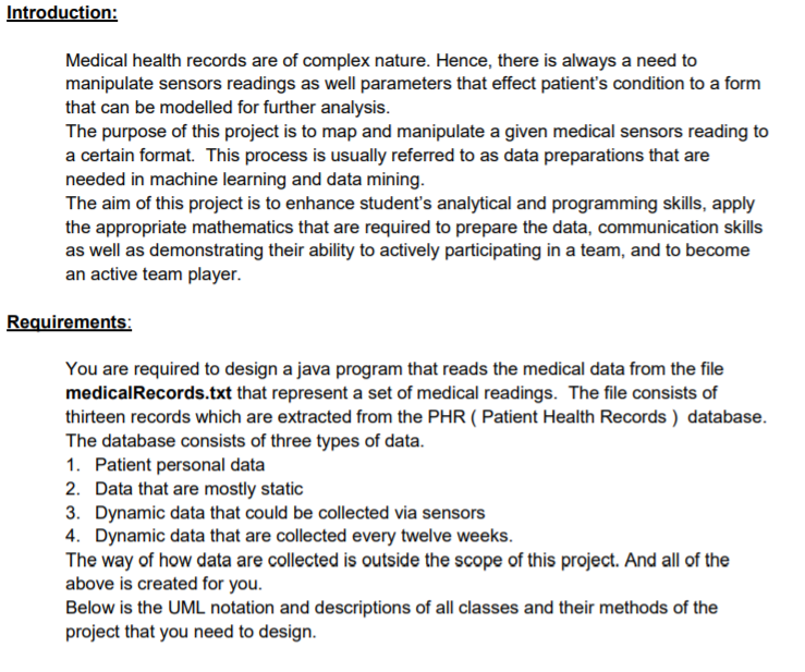 Solved Introduction: Medical health records are of complex | Chegg.com