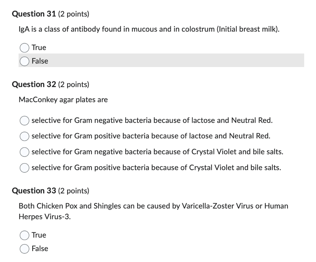 IgA is a class of antibody found in mucous and in