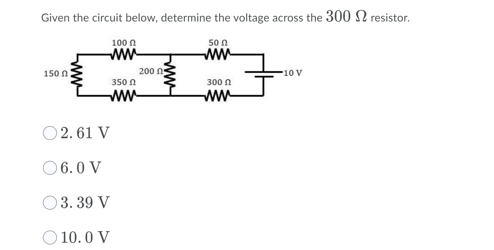 Solved Given The Circuit Below, Determine The Voltage Across | Chegg.com