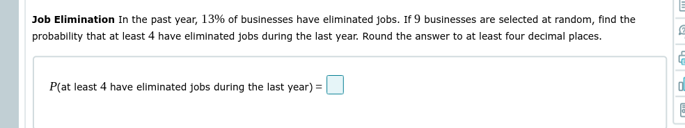 Solved Job Elimination In the past year, 13% of businesses | Chegg.com