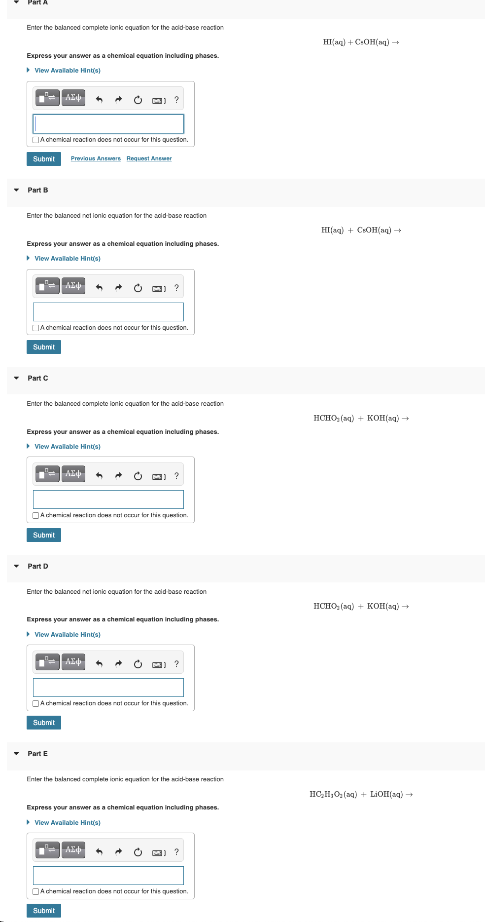 Solved Enter The Balanced Complete Ionic Equation For The Chegg