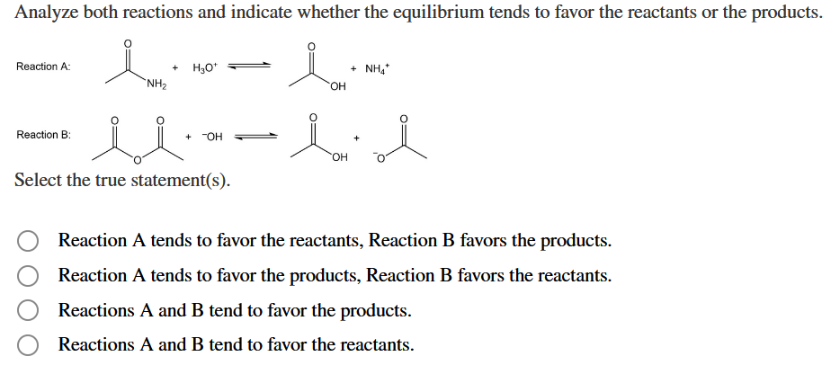 Solved Analyze both reactions and indicate whether the | Chegg.com