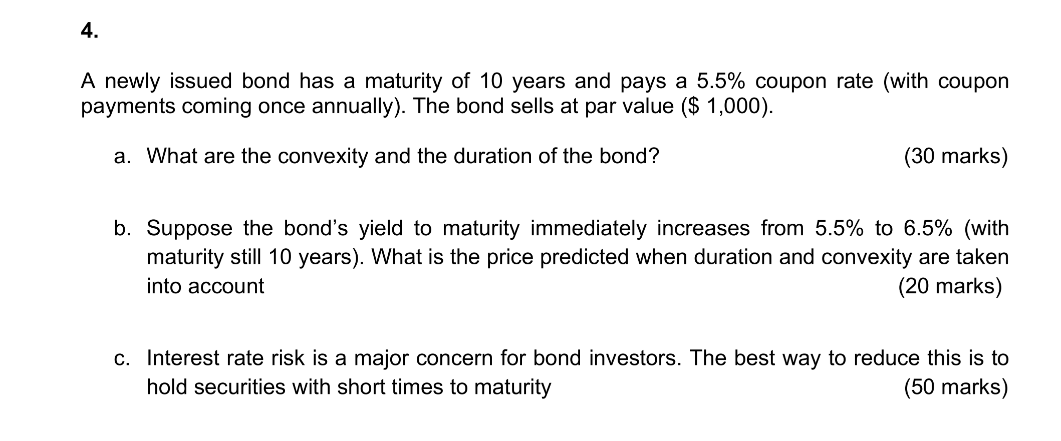 Solved 4. A Newly Issued Bond Has A Maturity Of 10 Years And | Chegg.com