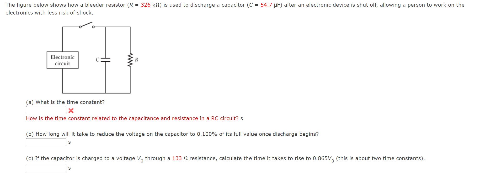 Solved The Figure Below Shows How A Bleeder Resistor Chegg Com