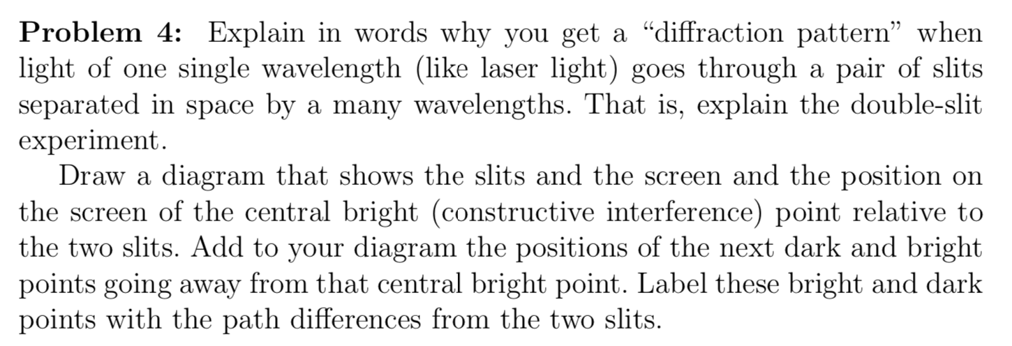 Solved Problem 4: Explain in words why you get a | Chegg.com