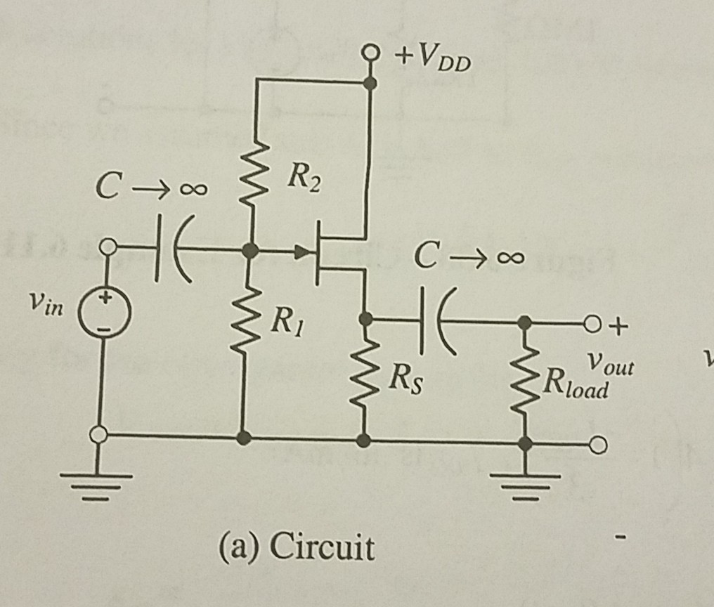 Solved 6.7 The sourcefollower JFET amplifier as shown in