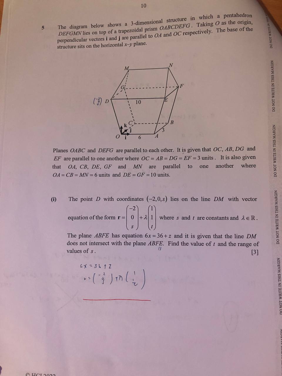 Solved Diagram Shows A 3-dimensional Structure In Which A | Chegg.com