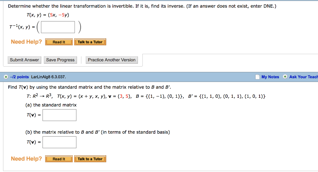 Solved Determine whether the linear transformation is | Chegg.com