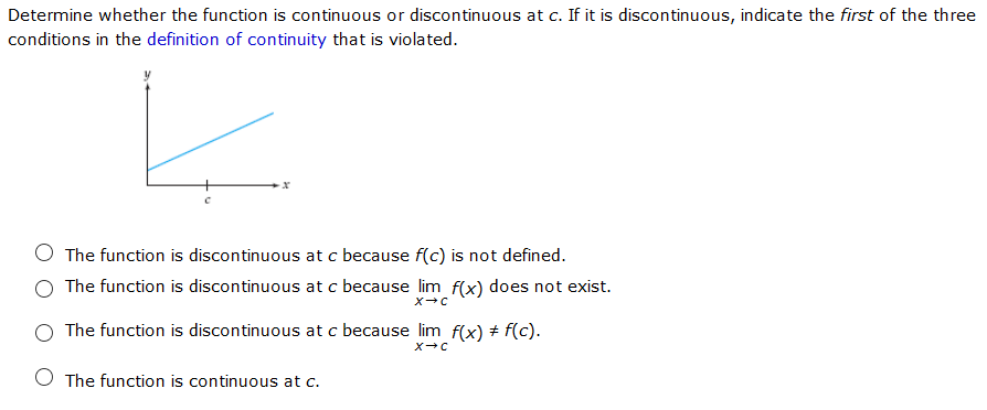 Solved Determine whether the function is continuous or | Chegg.com