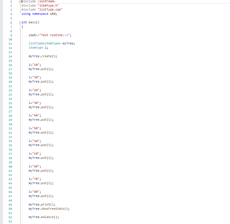 Solved Write the code to balance the binary tree. Hint: that | Chegg.com