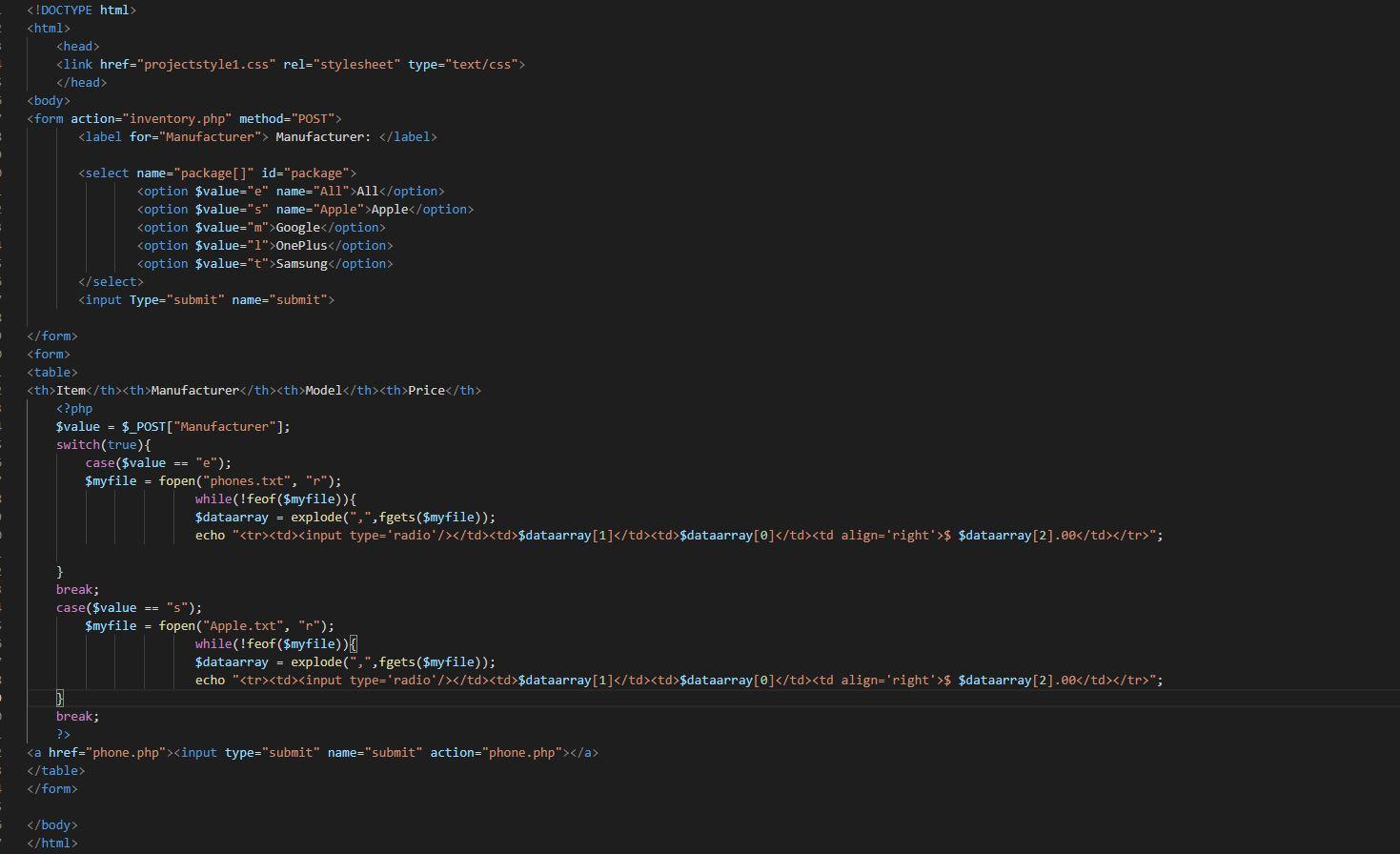 Solved I do not know what is wrong with my code for html | Chegg.com