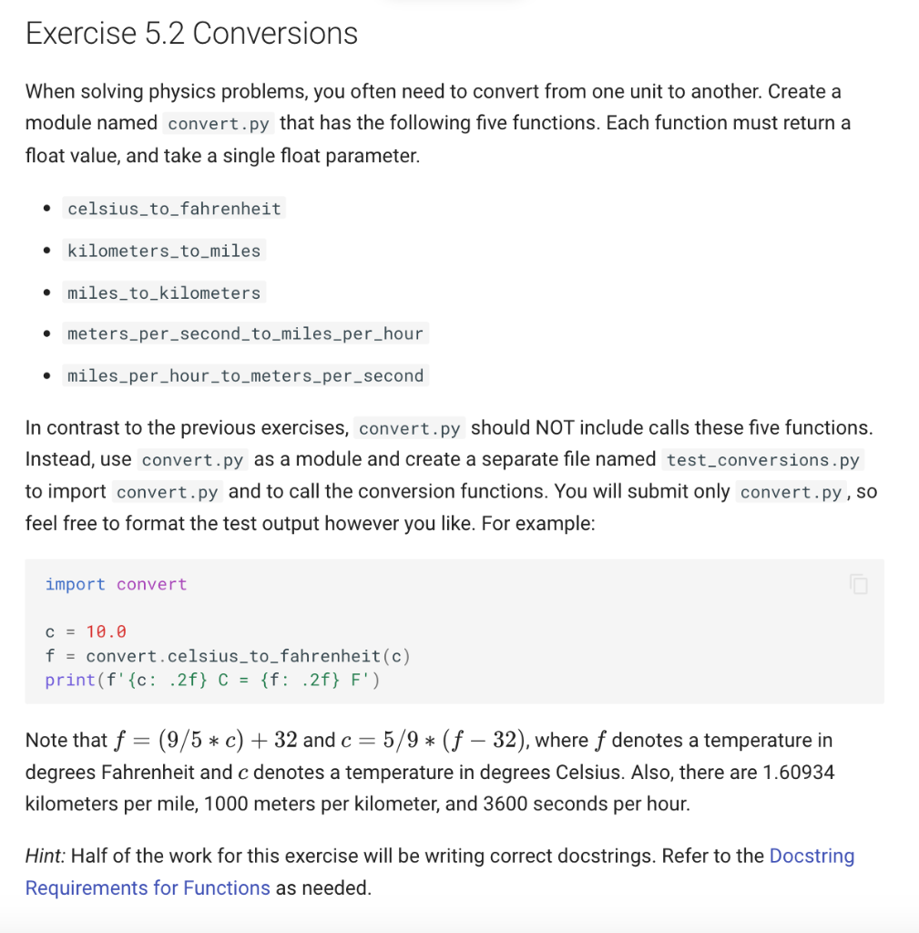 Solved Exercise 1: Write a python program to convert Celsius