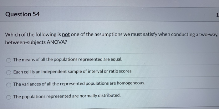 Solved Question 54 Which Of The Following Is Not One Of The | Chegg.com