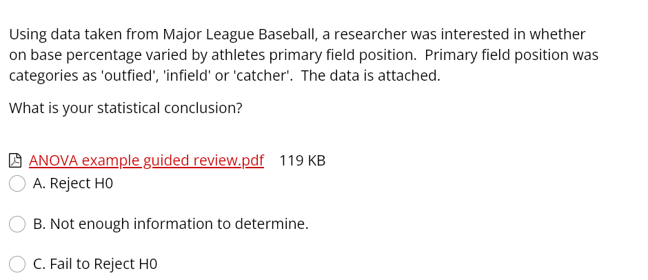 Solved Using data taken from Major League Baseball, a | Chegg.com