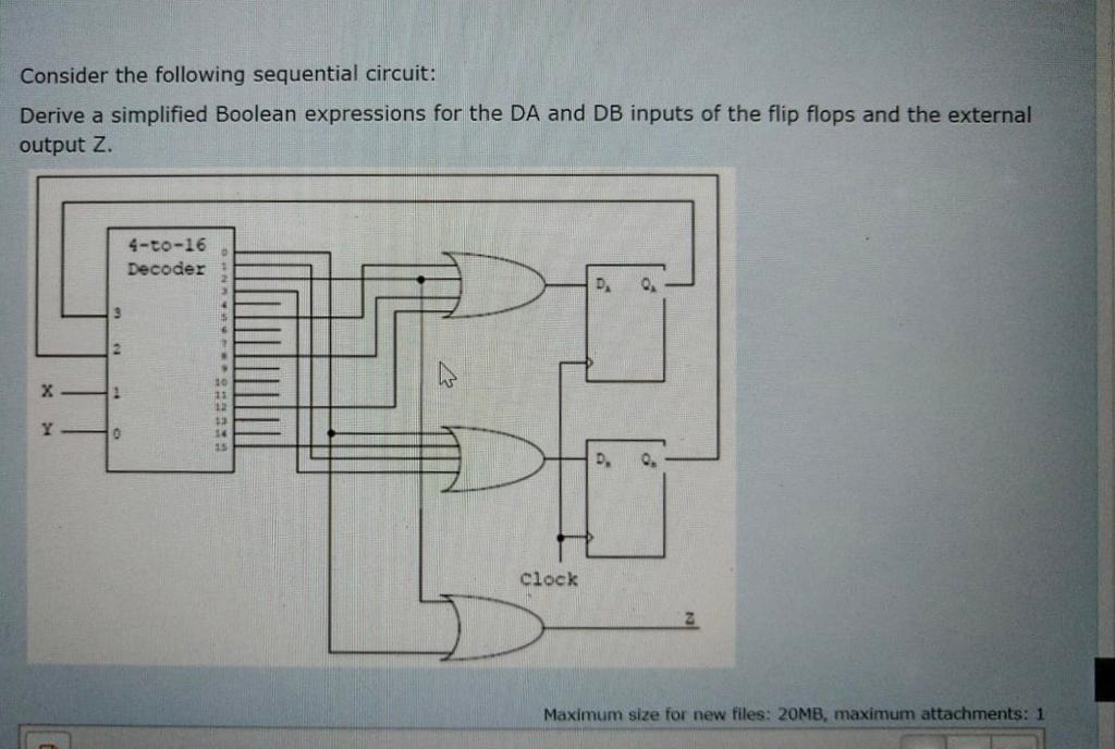 Solved Consider the following sequential circuit: Derive a | Chegg.com