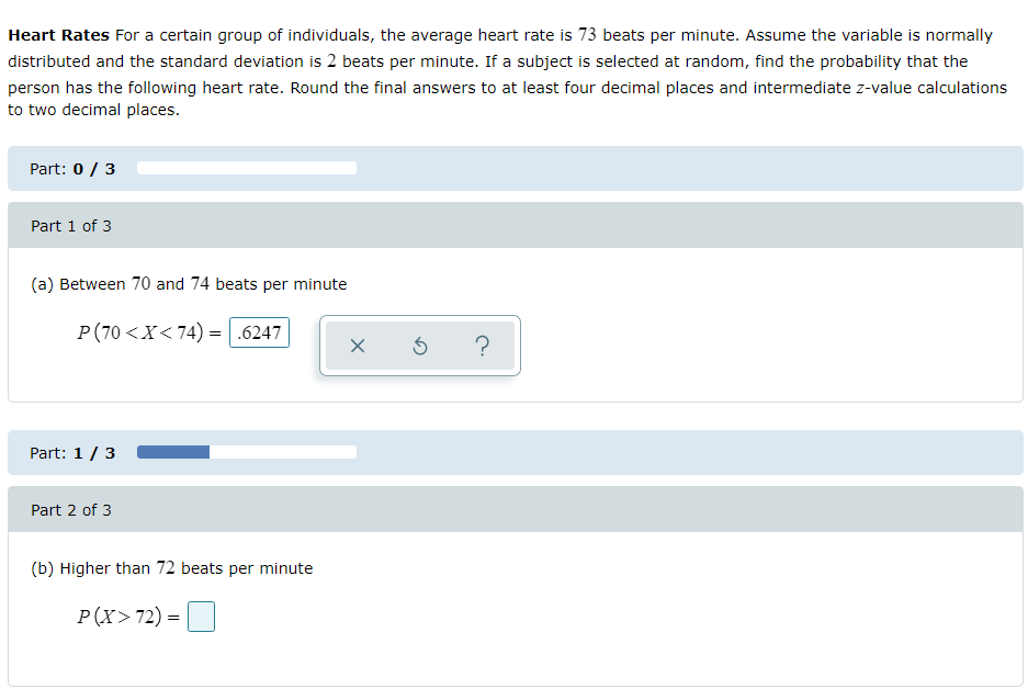 Solved Heart Rates For a certain group of individuals, the | Chegg.com