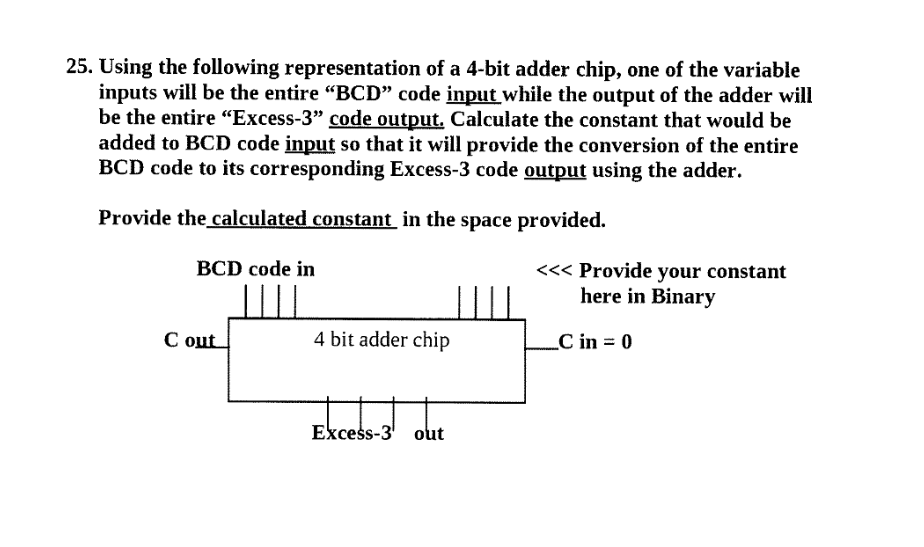 Solved 25. Using The Following Representation Of A 4-bit | Chegg.com