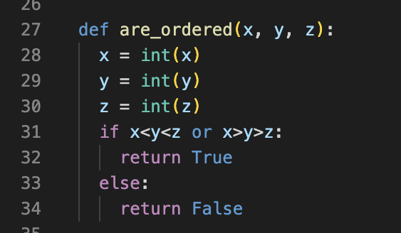 Solved Problem 3 – are_ordered(): Order check [15 points] | Chegg.com