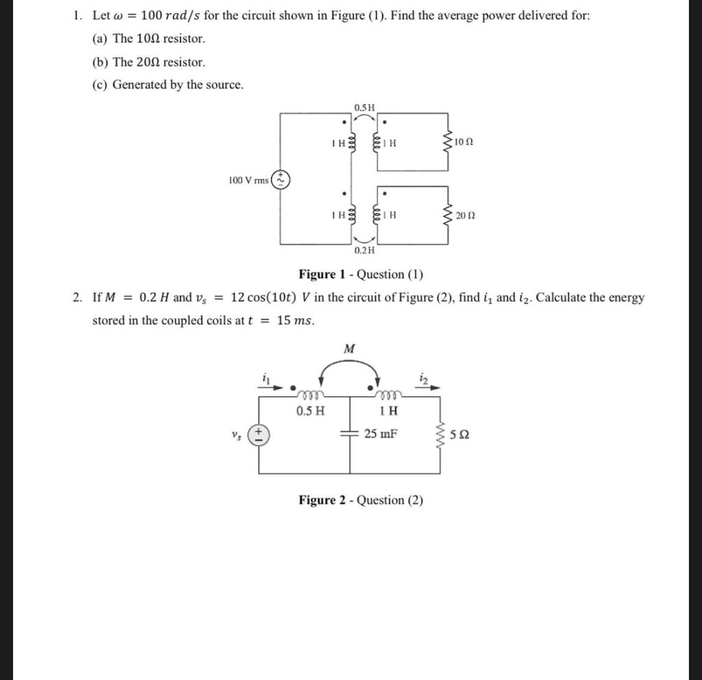 Solved 3. For The Circuit Shown In Figure (3). Find The | Chegg.com