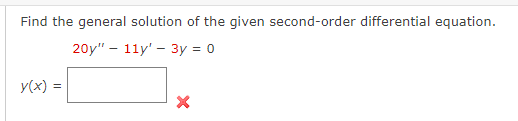 Solved Find the general solution of the given second-order | Chegg.com