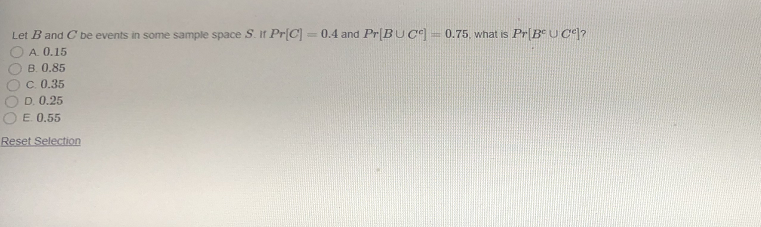 Solved Let B and C be events in some sample space S. If | Chegg.com