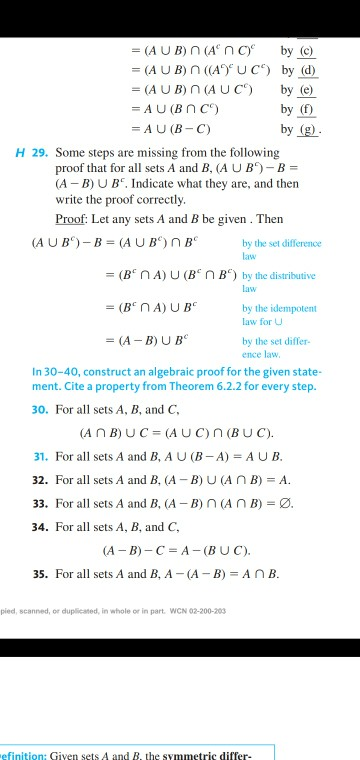 Solved Aub N A N By C Aub N A U C By D Chegg Com