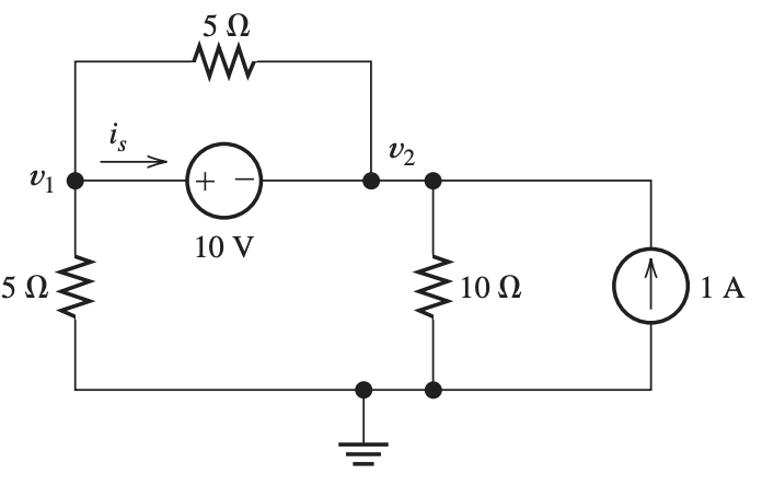 Solved Find i_s using nodal analysis. Explain how you got | Chegg.com