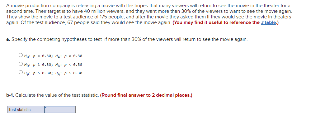 Solved A movie production company is releasing a movie with | Chegg.com