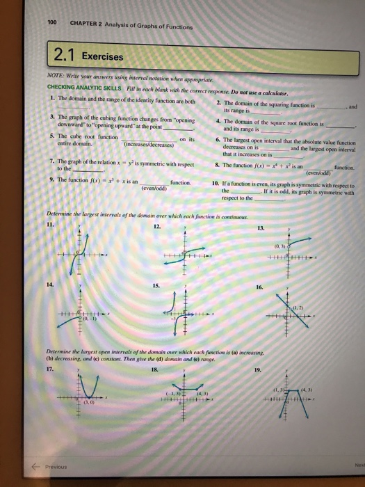 Chapter 2 Functions And Their Graphs Answers - AbhishekLomond