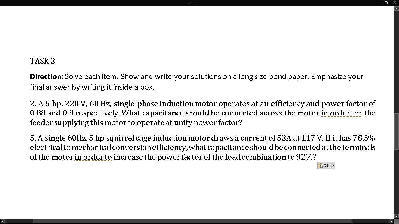 Solved ... TASK 3 Direction: Solve each item. Show and write | Chegg.com