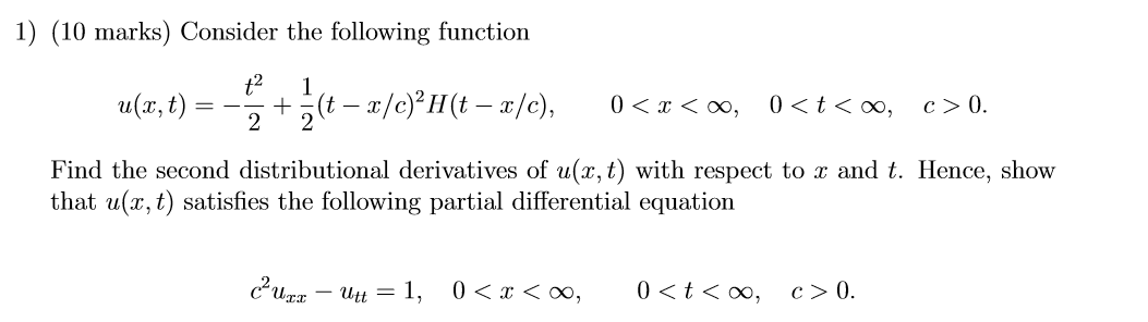 Solved 1) (10 marks) Consider the following function 21 | Chegg.com
