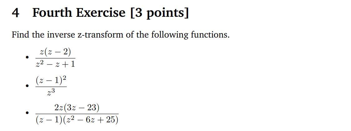 Solved 4 Fourth Exercise [3 Points] Find The Inverse | Chegg.com